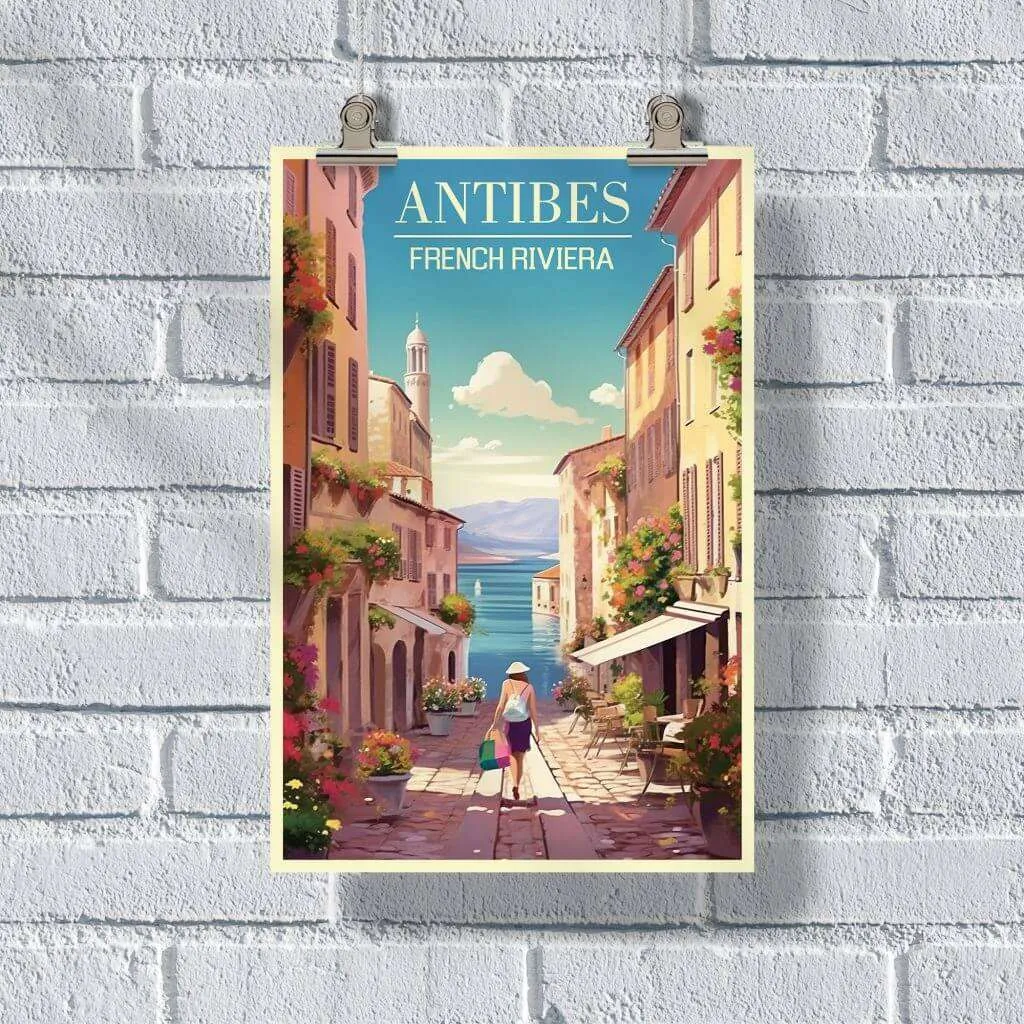 French Riviera Antibes Poster