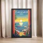 French Riviera Cannes France Framed Poster