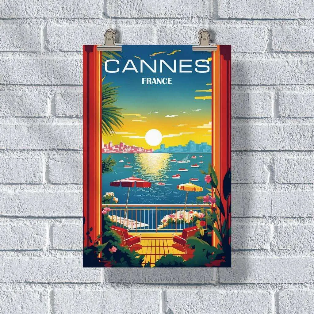 French Riviera Cannes France Poster