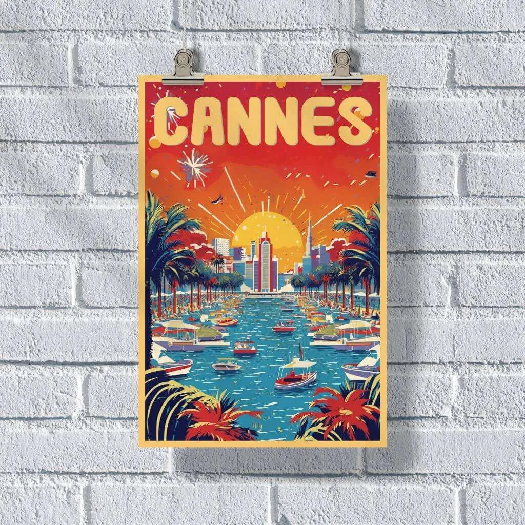 French Riviera Cannes Poster