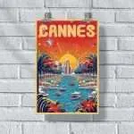 French Riviera Cannes Poster