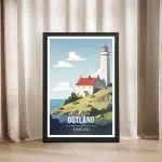 Gotland Lighthouse Framed Poster