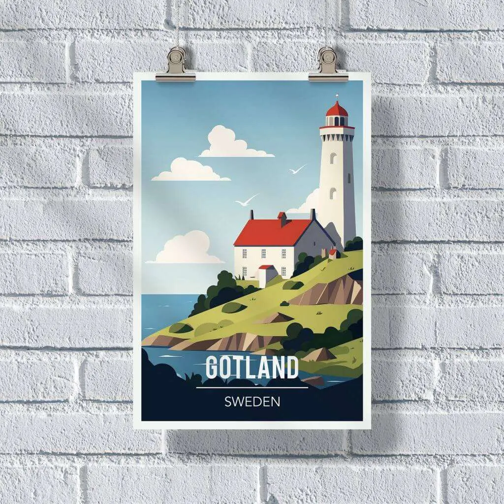 Gotland Lighthouse Poster