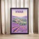 Hvar Lavender Fields 2 Framed Poster