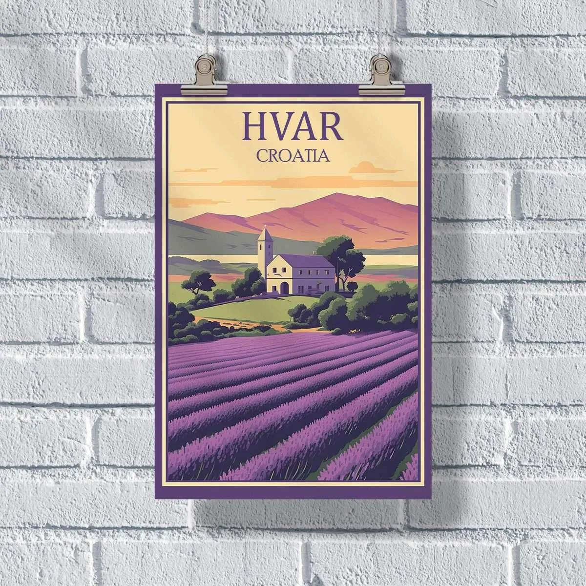 Hvar Lavender Fields Poster