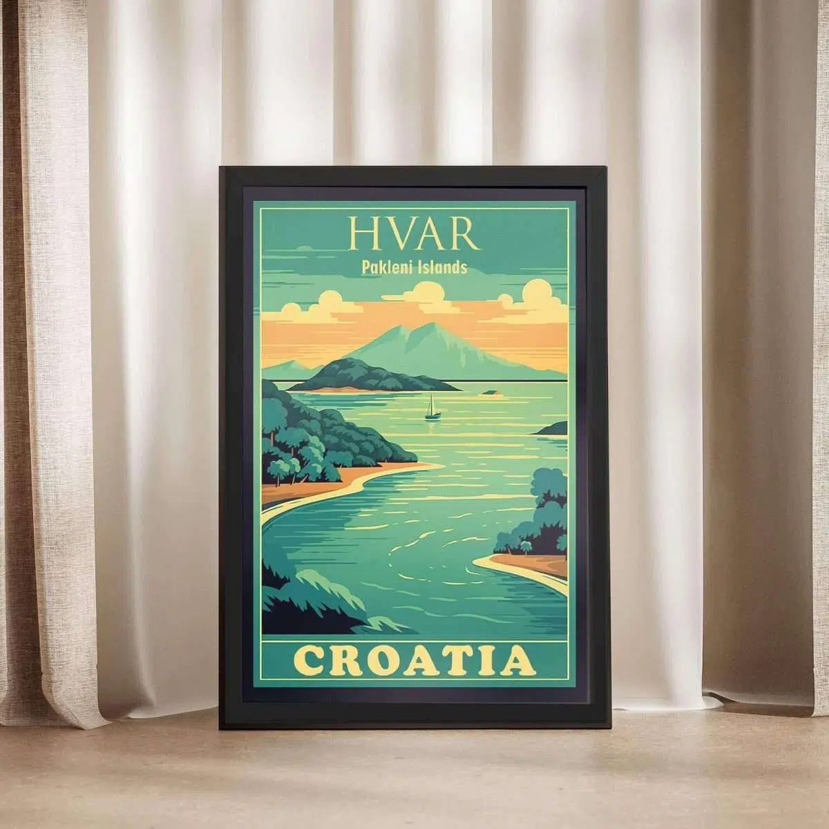 Hvar Pakleni Islands Framed Poster