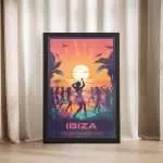 Ibiza The Party Never Ends Framed Poster