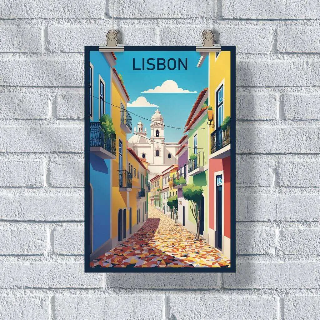 Lisbon Alfama District Poster