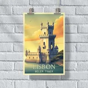 Lisbon Belem Tower Poster