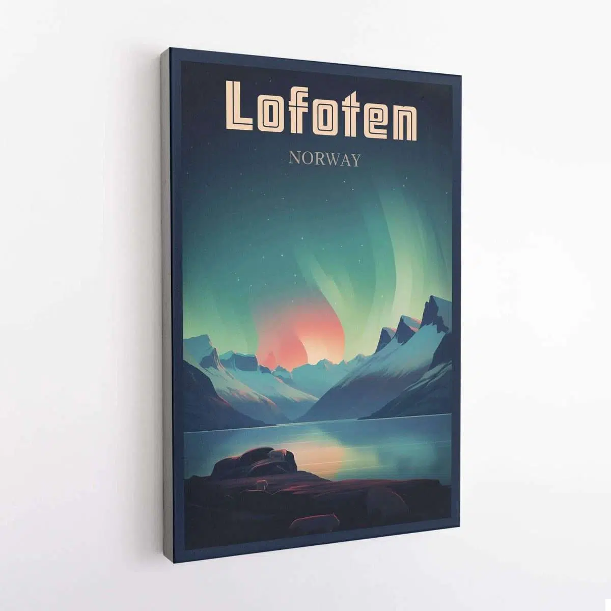 Lofoten Islands Northern Lights 2 Canvas