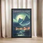 Lofoten Islands Northern Lights Framed Poster