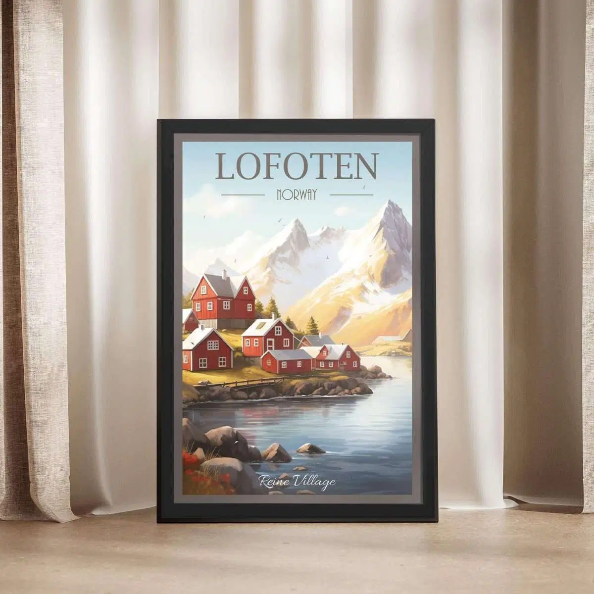 Lofoten Islands Reine Village Framed Poster