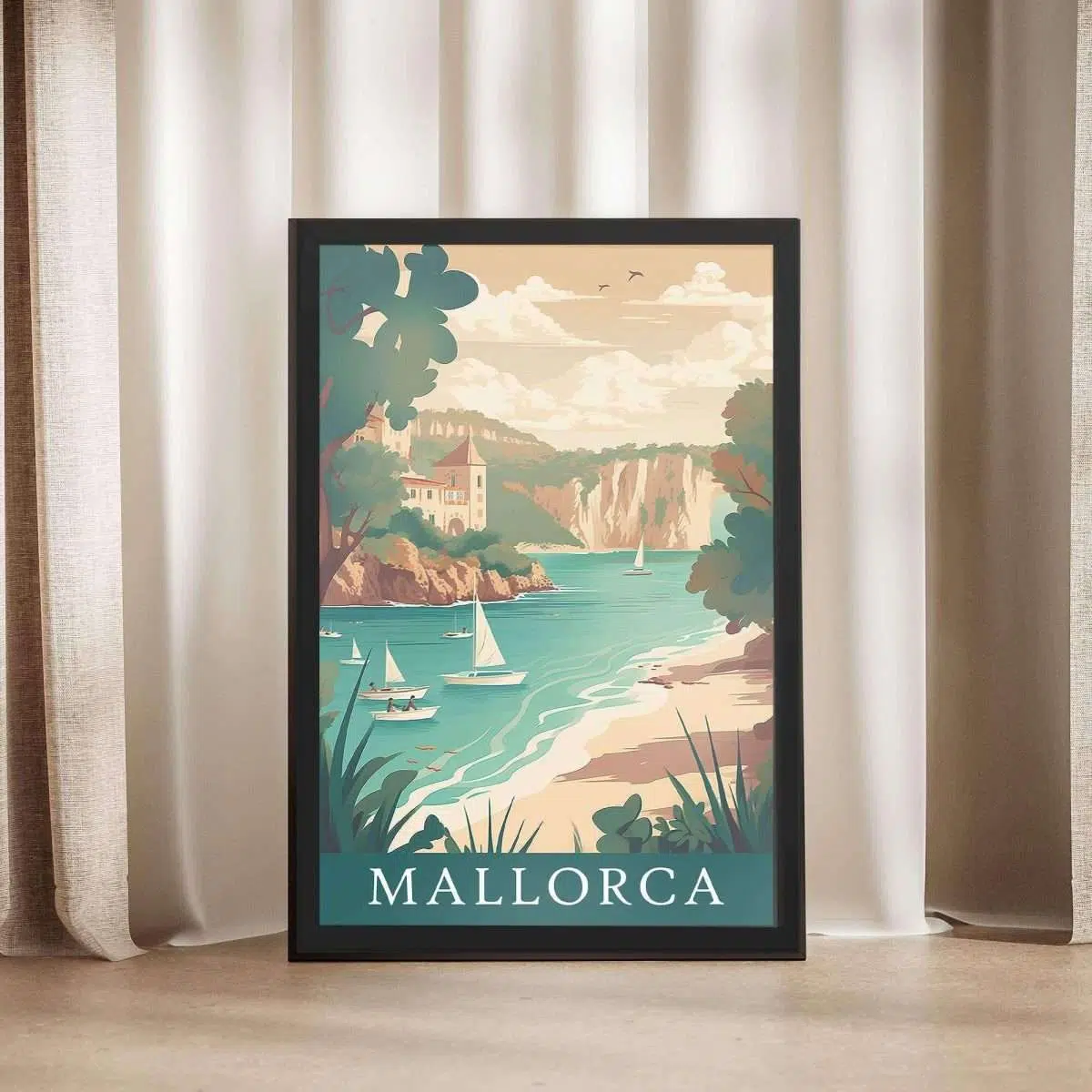 Mallorca Cala D'Or Beaches Framed Poster