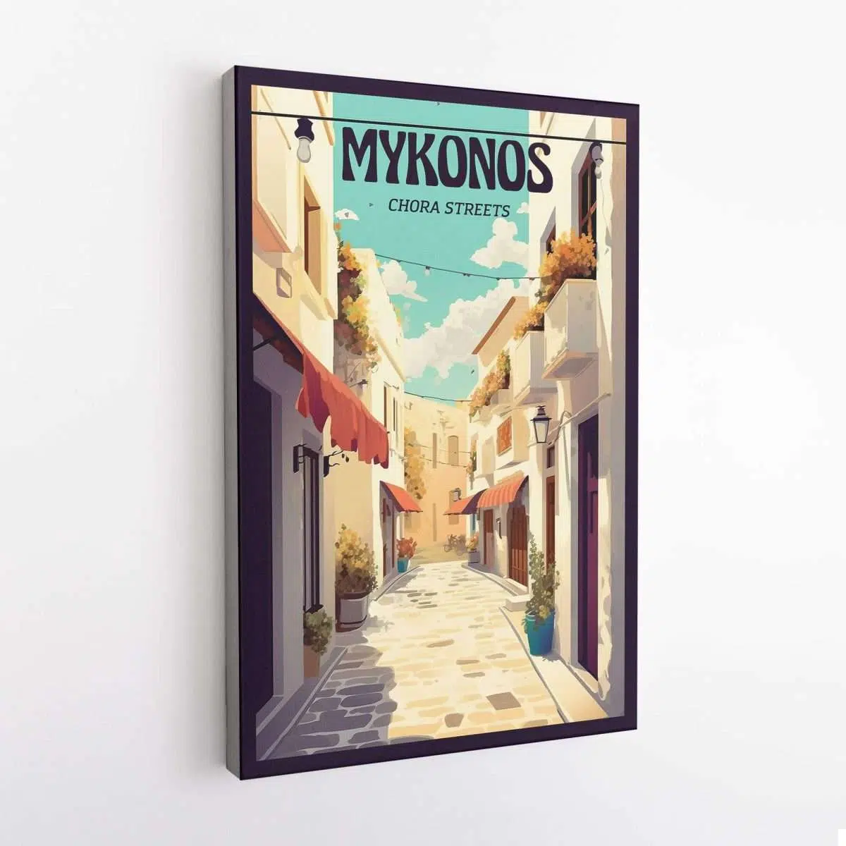 Mykonos Chora Streets Canvas