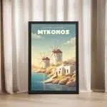 Mykonos Experience The Cosmopolitan Charm Framed Poster