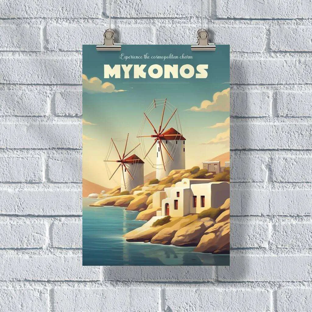 Mykonos Experience The Cosmopolitan Charm Poster