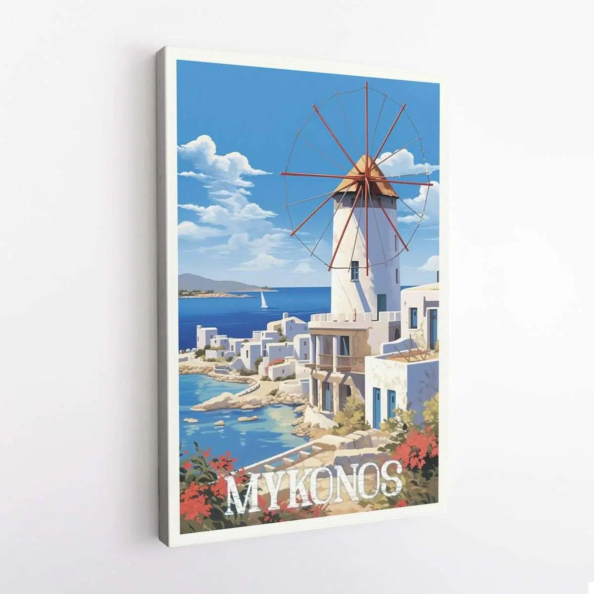 Mykonos Windmills Canvas