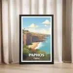 Paphos Cyprus Shore Framed Poster