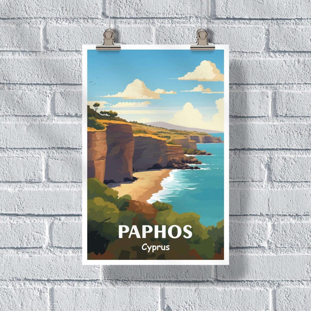 Paphos Cyprus Shore Poster