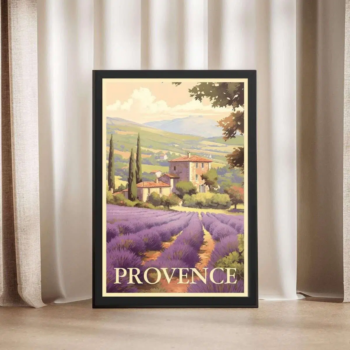 Provence Lavender Fields Framed Poster