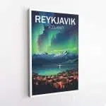 Reykjavik Northern Lights 2 Canvas