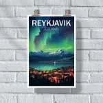 Reykjavik Northern Lights 2 Poster