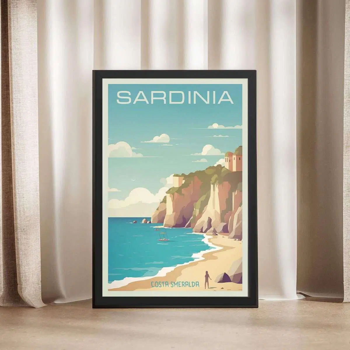 Sardinia Costa Smeralda Framed Poster