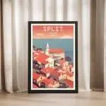 Split Croatia Sunset Framed Poster