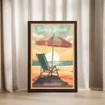 Sunny Beach Relaxing Framed Poster