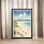 Sunny Beach Serenity Bulgaria Framed Poster