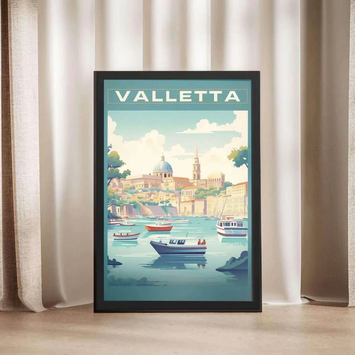 Valletta Grand Harbour Framed Poster