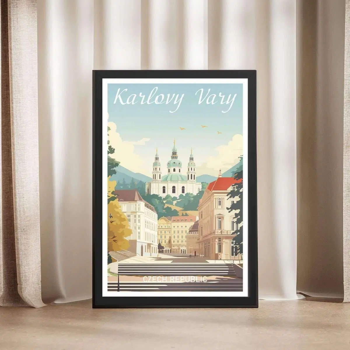 Karlovy Vary Cathedral Framed Poster