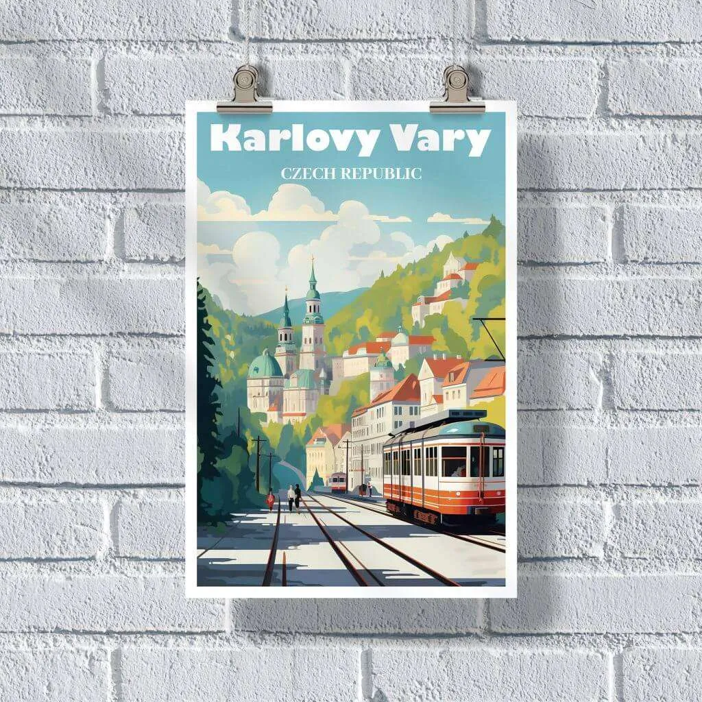 Karlovy Vary Tram Poster
