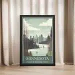 Minnesota Paddle The Boundary Waters Framed Poster