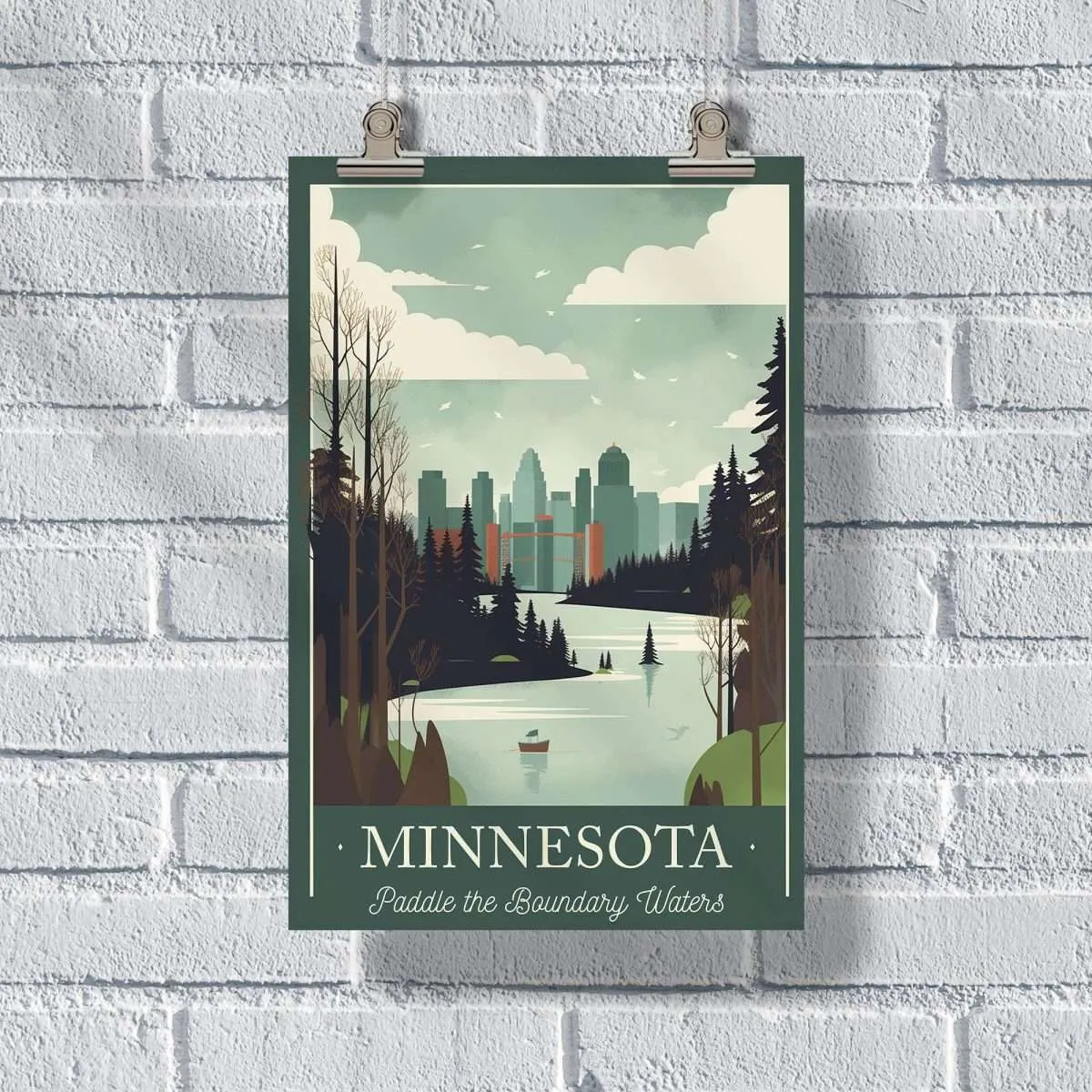 Minnesota Paddle The Boundary Waters Poster