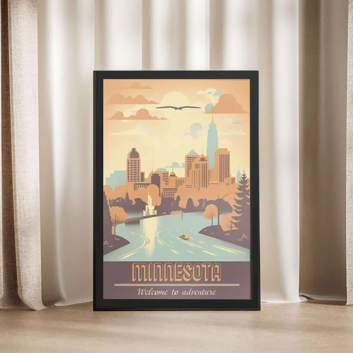 Minnesota Welcome To Adventore Framed Poster