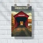 Connecticut West Cornwall Covered Bridge Poster UnitedWorldMemories