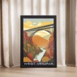 West Virginia New River Gorge Bridge Framed Poster 2