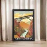 West Virginia New River Gorge Bridge Framed Poster 2