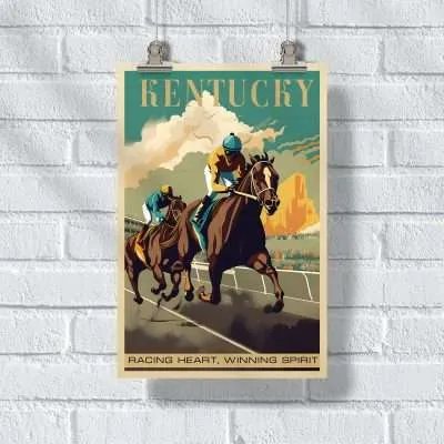 Kentucky Horse Races Poster UnitedWorldMemories