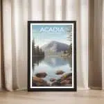 Acadia National Park Jordan Pond Reflections Framed Poster