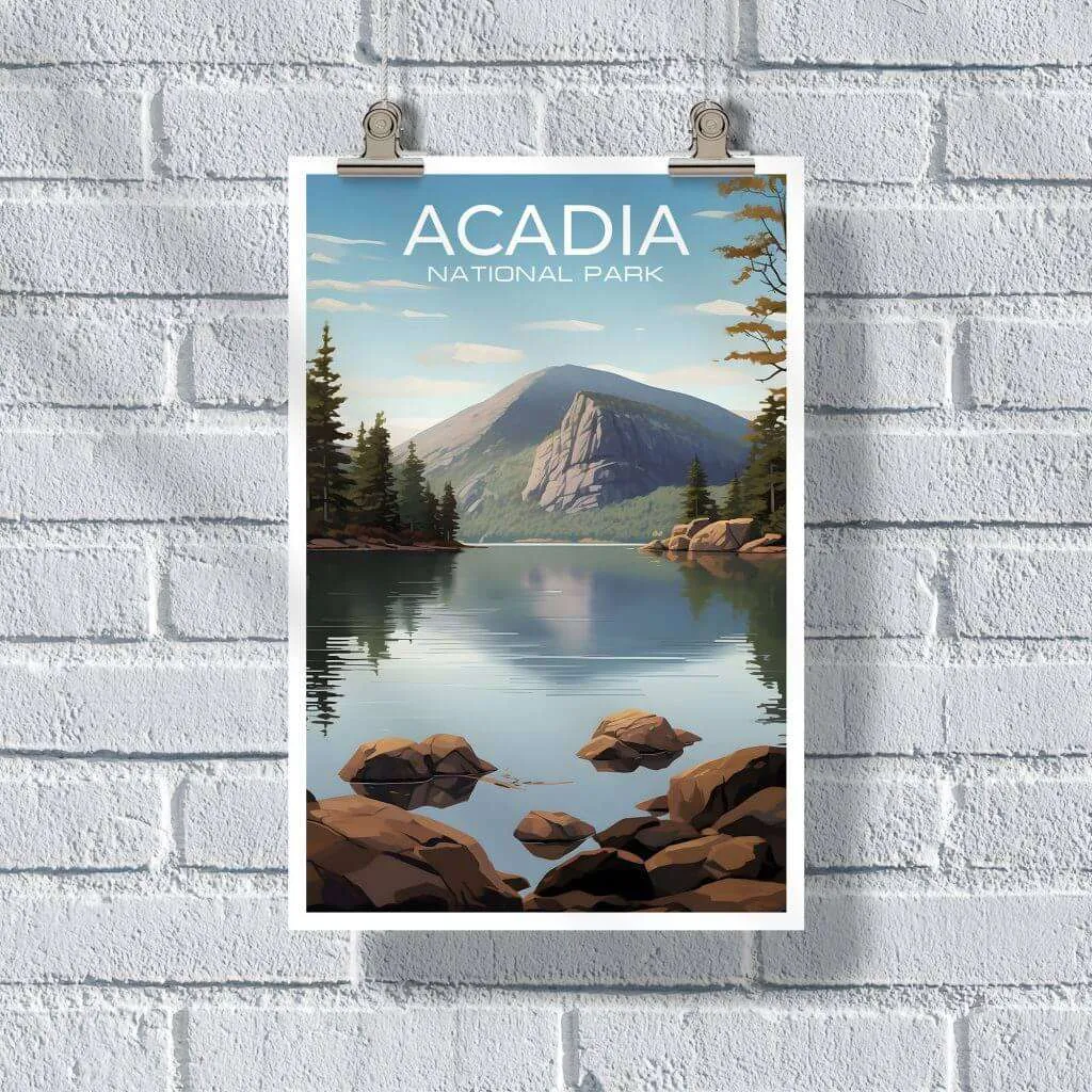 Acadia National Park Jordan Pond Reflections Poster