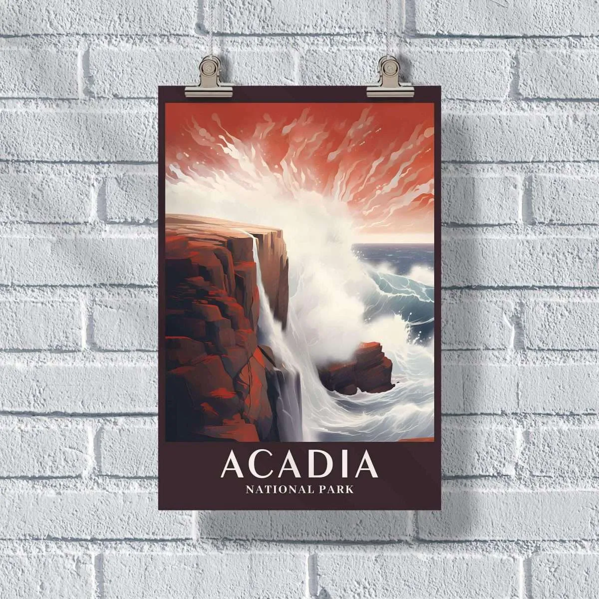 Acadia National Park Thunder Hole Spectacle Poster