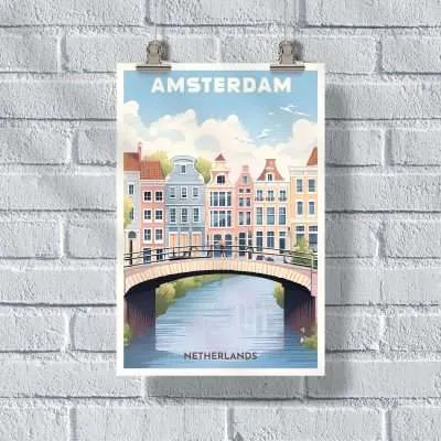 Amsterdam Canal District Poster