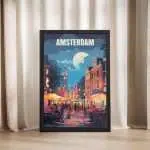 Amsterdam Rembrandtplein Framed Poster