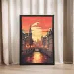 Amsterdam Red Light District Framed Poster