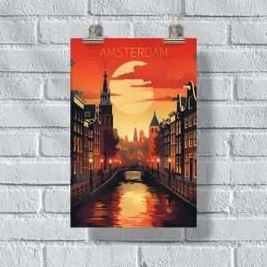 Amsterdam Red Light District Poster