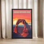 Arches National Park Delicate Arch Sunset Framed Poster