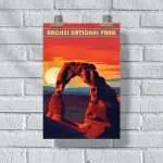 Arches National Park Delicate Arch Sunset Poster