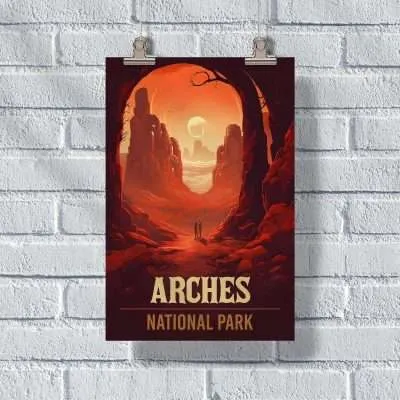 Arches National Park Fiery Furnace Labyrinth Poster